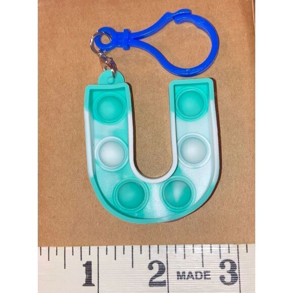 ☀️3/$12☀️ Letter U Pop It Fidget Toy Keychain - Picture 3 of 4